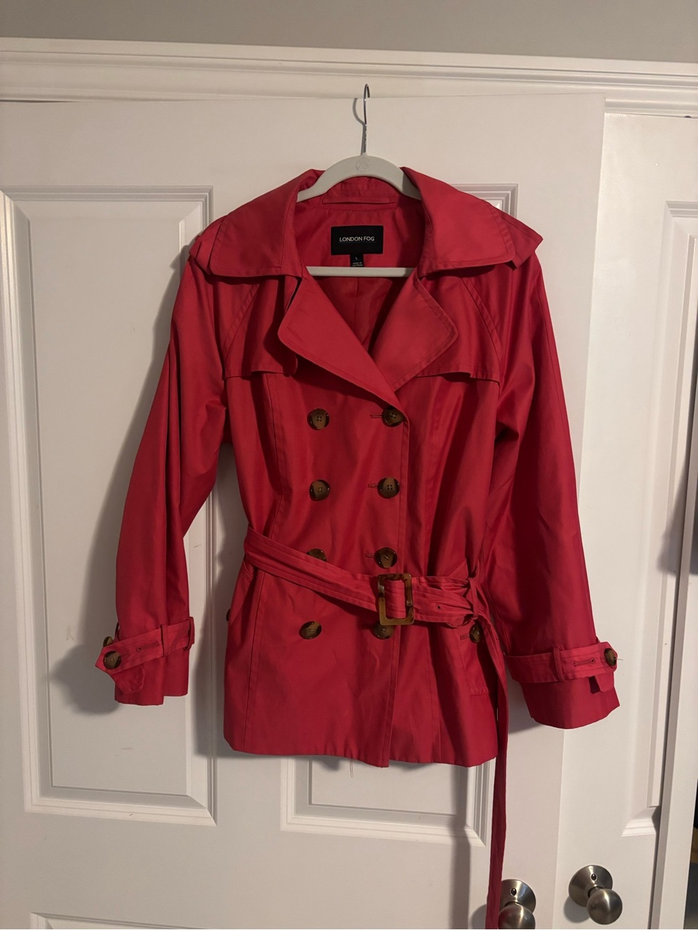 London Fog Women's Coral Trench Coat with Belt